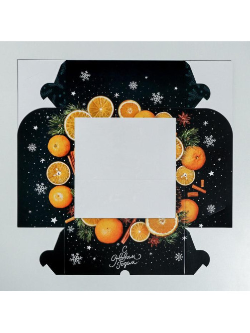 Коробка для капкейков «С Новым годом» 25×25×10 см