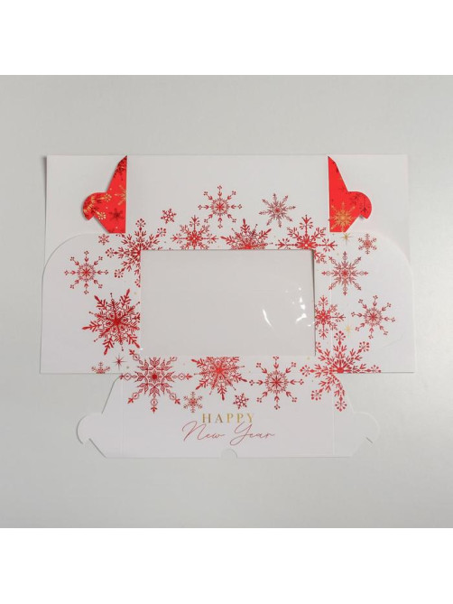Коробка для капкейков Let it snow, Новый год, 17×25×10 см