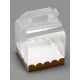 PVC Коробка для бенто - торта, прозрачная, 14×14×12 см