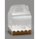 PVC Коробка для бенто - торта, прозрачная, 14×14×12 см