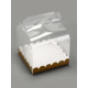 PVC Коробка для бенто - торта, прозрачная, 16×16×12 см