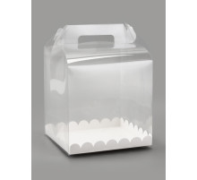PVC Коробка для торта, прозрачная, 20×20×20 см