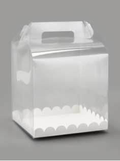 PVC Коробка для торта, прозрачная, 20×20×20 см