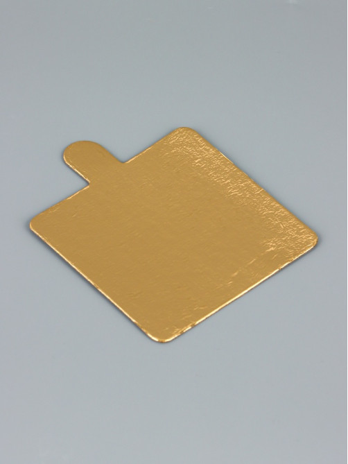 Сольерка, подложка кондитерская, золото, 7.5×7.5 см, 0.8 мм