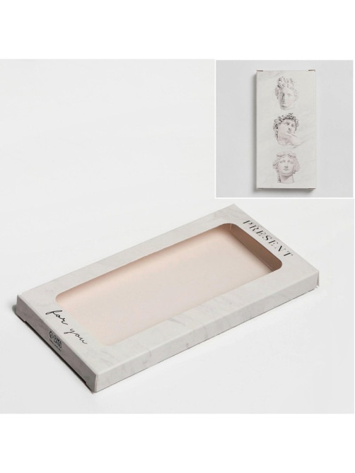 Коробка для шоколада, кондитерская упаковка, «For you», с окном, 17.3×8.8×1.5 см
