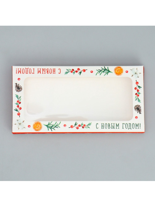 Коробка для шоколада «Чудесного Нового года», с окном, 17×8.5×1.5 см
