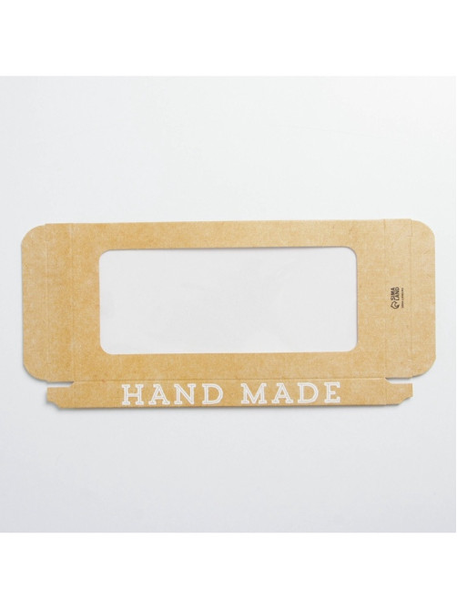 Коробка для шоколада, кондитерская упаковка, «Hand made», с окном, 17.3×8.8×1.5 см