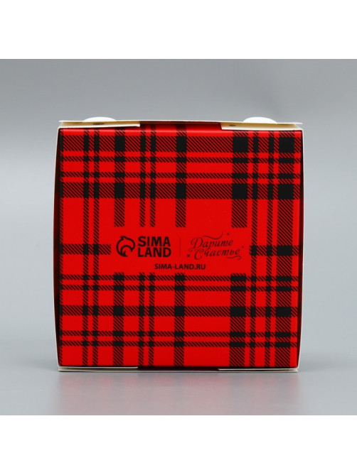 Коробка под 4 конфеты «С Новым годом!», 10.5×10.5×3.5 см