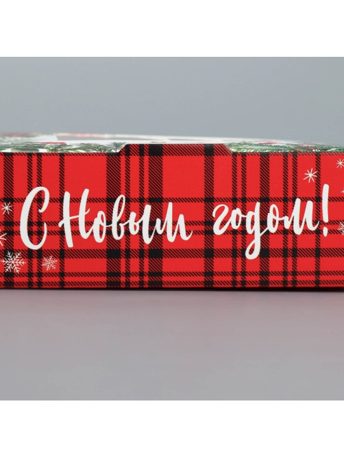 Коробка складная новогодняя «С Новым годом», 10×8×3.5 см