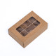 Коробка для 6 конфет, 8.7×5.8×2.5 см, Тонкие разделители, крафт