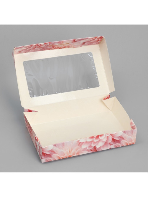 Кондитерская упаковка, коробка с ламинацией «Beauty», 20×12×4 см