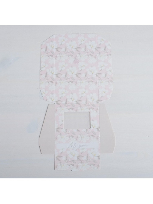 Кондитерская упаковка, коробка с ламинацией «For you», 10×8×3.5 см