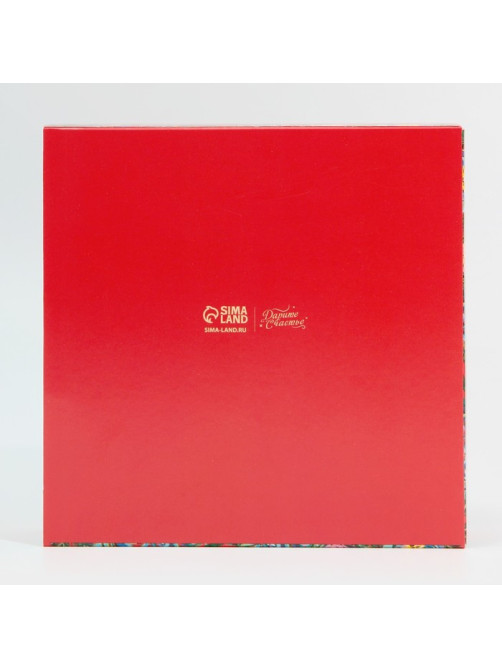 Коробка под 16 конфет с ячейками «Яркий Новый год» 17.5×17.5×3.5 см
