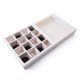 Коробка для 16 конфет, белая 17.7×17.7×3.8 см