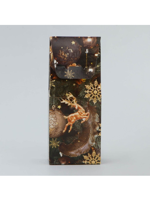 Коробка складная новогодняя «Ёлочные игрушки», 6×14.5×3.5 см