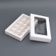 Коробка для 15 конфет, белая, 13.7×22×3.5 см