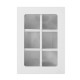Коробка для 6 конфет с окном, белая, 13.7×9.85×3.85 см