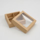 Коробка для конфет с окном, крафт 12.5×12.5×3.5 см