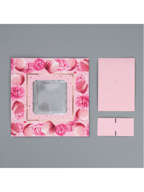 Коробка для конфет, кондитерская упаковка, 4 ячейки, «Present», 10.5×10.5×3.5 см