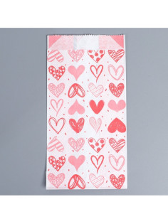 Пакет бумажный фасовочный, упаковка, крафт With Love, 17×10×6.5 см