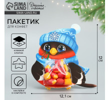 Пакет под сладости новогодний «Снегирь», 11×6 см