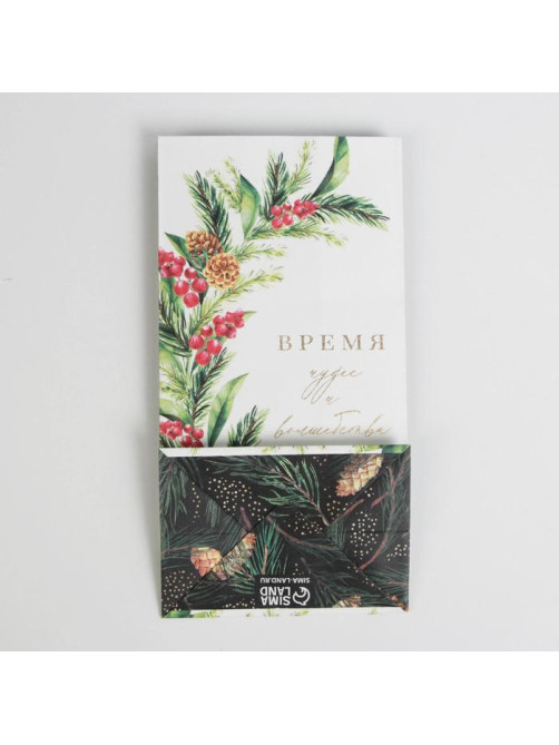 Пакет без ручек новогодний «Время волшебства», 10×19.5×7 см
