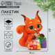 Пакет под сладости новогодний «Белка», 11×6 см