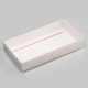 Кондитерская упаковка, коробка белая с PVC крышкой, 18×10×3 см