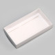 Кондитерская упаковка, коробка белая с PVC крышкой, 18×10×3 см