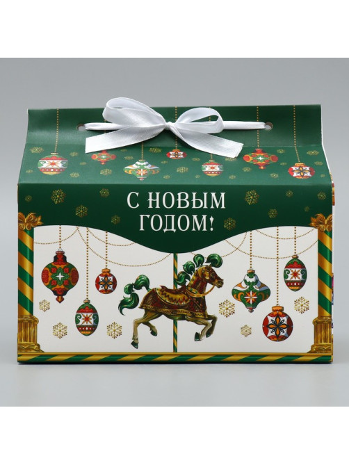Коробка подарочная для сладостей «С Новым годом!», 10×18×14 см