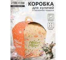Коробка подарочная пасхальная «Светлой Пасхи с вербой!», 17×17×26 см