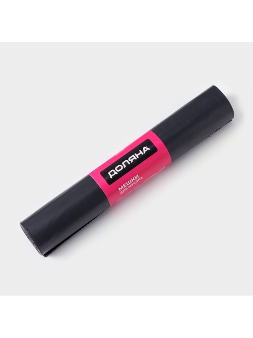 Мешки для мусора Доляна Extra Strong, 160 л, 90×110 см, 80 мкм, ПВД, 10 шт. в рулоне, чёрные