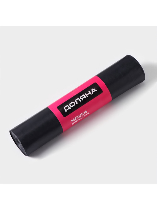 Мешки для мусора Доляна Extra Strong, 120 л, 70×110 см, 80 мкм, ПВД, 10 шт. в рулоне, чёрные