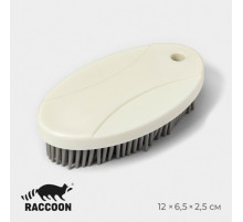 Щётка универсальная Raccoon, 12×6.5×2.5 см, пластик, TPR ворс, 1.6 см