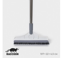 Щётка для пола и мытья труднодоступных мест, стыков, с водосгоном Raccoon, ворс углом, 3 см, 107×22×4.5 см