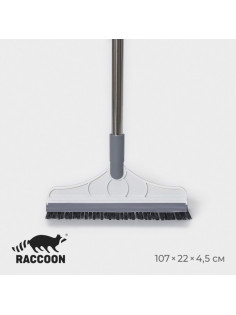 Щётка для пола и мытья труднодоступных мест, стыков, с водосгоном Raccoon, ворс углом, 3 см, 107×22×4.5 см