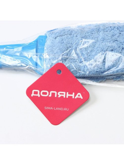 Щётка для уборки Доляна, гибкая, 7×37.5 см, голубая