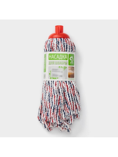Насадка для швабры верёвочная Доляна, микрофибра, 30×7×6.5 см, цвет МИКС
