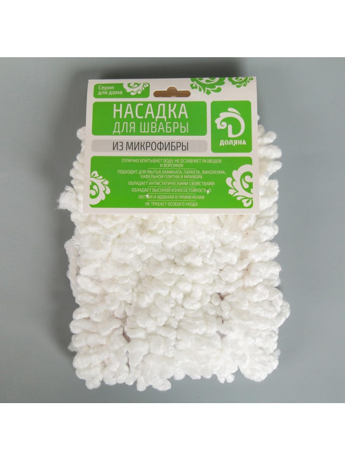 Насадка для плоской швабры Доляна, микрофибра, 42×12 см, цвет МИКС