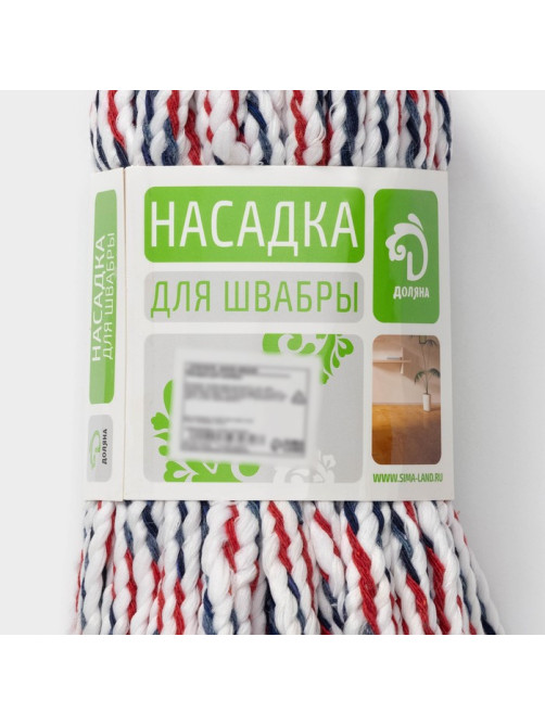 Насадка для швабры верёвочная Доляна, микрофибра, 30×7×6.5 см, цвет МИКС
