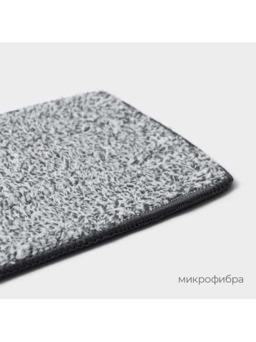 Насадка для швабры Raccoon, на липучке, микрофибра, крепления с 2-х сторон, 32×12 см