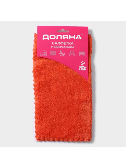 Салфетка для уборки Доляна, микрофибра, влаговпитывающая, 30×30 см, МИКС