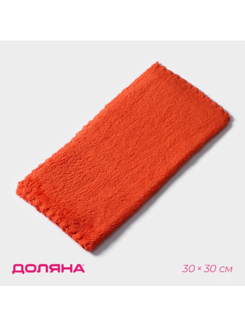 Салфетка для уборки Доляна, микрофибра, влаговпитывающая, 30×30 см, МИКС