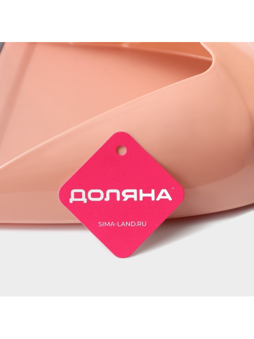 Щётка для пола Доляна: щётка 23×88 см, совок 26×26×73 см, бежевая