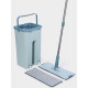 Швабра с отжимом и ведро Доляна, швабра плоская, ведро с двумя отсеками, 8 л, дополнительная насадка