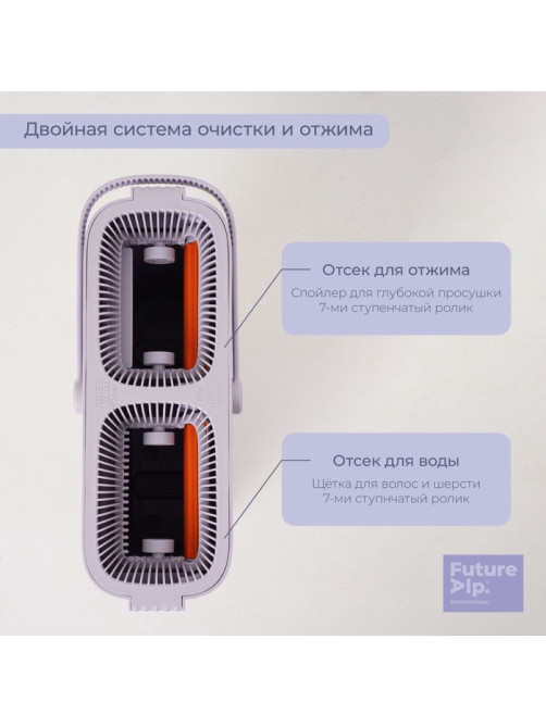 Швабра с отжимом и ведром Future Alp 4 clean system, высота швабры 140 см, 3 профессиональные насадки