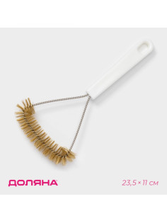 Щётка для чистки посуды и решёток-гриль Доляна, 23.5×11 см, с металлической щетиной
