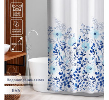 Штора для ванной Доляна «Цветение», 180×180 см, EVA