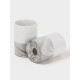 Аксессуары для ванной SAVANNA Stone gray, 4 предмета, дозатор для мыла 390 мл, 2 стакана, мыльница, белые