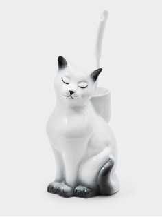 Подставка под ёрш «Кошка» с ёршиком, 20×18×37 см